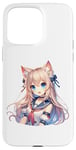 Coque pour iPhone 15 Pro Max Costume de marin mignon chat fille