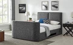 Super King TV bed in Genie Grey Includes 32" Smart TV Valencia TV Bed