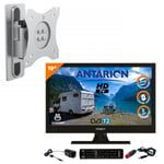 Pack ANTARION TV LED 19" 48cm Téléviseur HD 12V + Support TV