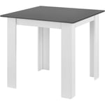 Table à manger carrée 80x80x76 cm les jambes de conception modernes aux différentes couleurs Couleur : blanc / gris foncé