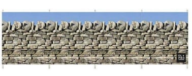 Stone Wall 5 Pole Wooden Windbreak