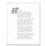 Wee Blue Coo Quote Typography Rudyard Kipling If White Framed Art Print Picture F12X1026