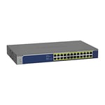 NETGEAR PoE Switch 24 Port Gigabit Ethernet Unmanaged Network Switch (GS524PP) - with 24 x PoE+ @ 300 W, Desktop or Rackmount, and Limited Lifetime Protection