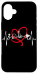 Coque pour iPhone 16 Plus Las Vegas silhouette battement coeur Nevada Sin City USA