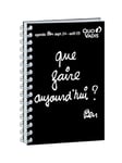 Quo Vadis - Agenda année scolaire - Spiralé - 2024-2025 - Textagenda S - Journalier - Français - Ben Noir - 12 mois de septembre à août - 12x17 cm - Papier Clairefontaine blanc - Fabrication française