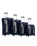 Rockland Luggage Impact Spinner 4 Piece Luggage Set, Navy, One Size