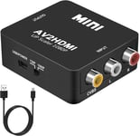 RCA to HDMI 1080P AV RCA to HDMI Converter Mini Composite Phono Analog CVBS AV t