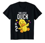 Youth This Little Duck Is 2 Kids 2nd Birthday T-Shirt