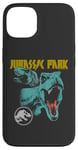 Coque pour iPhone 13 Jurassic World T-Rex Rock Band Distressed Logo