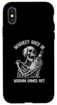 Coque pour iPhone X/XS Skelett mit Whiskey Le whisky va dans la sagesse sort