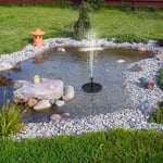 Fontaine à énergie solaire, pompe à eau flottante pour piscine, panneau solaire, plantes de jardin, paysage de cour, installation facile