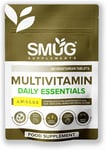 Multivitamin One-A-Day British Made by SMUG Supplements - 120 Vegetarian Tablets