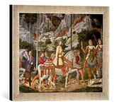 Kunst für Alle 'Encadré Image de Benozzo Gozzoli Train de la Rois Mages, d'art dans Le Cadre de Haute qualité Photos Fait Main, 40 x 30 cm, Argent Raya