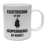 Acen Merchandise Électricien BY DAY, hero BY NIGHT-électriques/à thème Mug humoristique en céramique