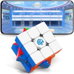 GAN Cube Intelligent Magnétique 356i3, Smart Speed Cube avec Suivi Mouvement Intelligente/7 Niveaux Force des 48 Aimants/GMS v4/15H d'Autonomiesur CubeStation App, Suporté iOS 9.0 Android 4.4 ou Plus