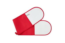 Le Creuset 4-Layered Textile Double Oven Gloves, Stain Resistant, Red, 95001000600000