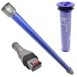 Extension Tube Rod Wand for DYSON DC58 DC62 + Upholstery Brush + Pre Filter