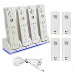 For Nintendo Wii Remote Charger Dock Station Cradle + Rechargeable Battery Pack