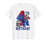 Transformers Optimus Prime 4th Birthday Gradient Fill Poster T-Shirt