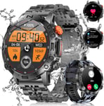 Montre Connectée Homme, 126 Modes Sportifs, 1.43"" Amoled Smartwatch Bluetooth, 5atm Étanche Montre Militaire Homme, Pression Artérielle/Sommeil/Fréquence Cardiaque Surveillance Pour Android Ios