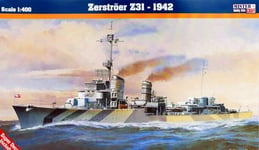 ZERSTROER Z-31 - WW II KRIEGSMARINE DESTROYER  #G55 1/400 MISTERCRAFT