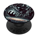 Angry Black Galaxy & Stars Violet Galaxy Night Sky & Stars PopSockets PopGrip Adhésif