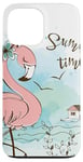 iPhone 13 Pro Max Pink Flamingo Summer Vibes Beach Summer Vacation Sea Tower Case