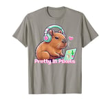 Capybara Pretty In Pixels Cute Capybara Coding Geek Girl T-Shirt