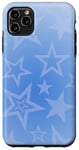 Coque pour iPhone 11 Pro Max Esthétique Aura Blue Star Cute Blue Gradient