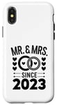 Coque pour iPhone X/XS Couple marié « Mr And Mrs Since 2023 »