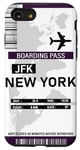 Coque pour iPhone SE (2020) / 7 / 8 Carte d'embarquement pour avion NEW YORK Billet d'avion