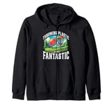 Frisbee Disc Golf Throwing Plastic Living Fantastic Zip Hoodie