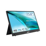 ASUS ZenScreen MB16AHG – Ecran PC Portable 15,6", FHD 1920 x 1080, Télétravail, IPS, 144Hz, USB-C, Mini-HDMI, Freesync Premium, Pied ergonomique, Filtres lumière bleu, pour notebook et console