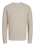 JACK & JONES Jprcclucas Structure Knit Crew Neck Pull en Tricot, Pure Cachemire/détail : torsadé, L Homme