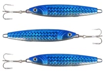 3 Fladen Norden Pirks 200g Holographic Blue Silver Deep Sea Fishing