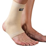 Ankelstöd Kompressionsstrumpa (2-PACK), Andningsbart Ankelstöd för Män Kvinnor, Ankelkompressionstrumpa för Svullnad, Plantar Fasciit, Vrickning Nude Medium 2 PACK