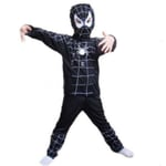 Kid Boy Superhjälte Cosplay Dräkt Fancy Dress Kläder Outfit Set Superman L Black Spiderman L