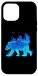 Coque pour iPhone 12 Pro Max Ours bleu avec flammes