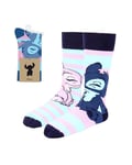 WOMENS LILO & STITCH STICH AND ANGEL BRIGHT ALL OVER DESIGN PAIR OF CREW SOCKS