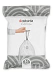 Brabantia PerfectFit Bin Liners (Size H/50-60 Litre) Thick Plastic Trash Bags with Tie Tape Drawstring Handles (40 Bags)