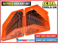 30 PIECE HEX KEY ALLEN ALAN ALLAN KEY SET KIT WITH CASE HARDENED STEEL UK 23-60