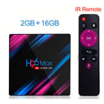 Riff H96 MAX RockChip RK3318 Quad-Core 64bit Cortex-A53 Konsole 4K Ultra HD Android TV Box avec télécommande Android 10 Smart TV 2 Go + 16 Go Noir - Neuf