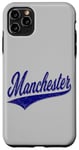 Coque pour iPhone 11 Pro Max Manchester City England Varsity SCRIPT Maillot de sport classique