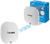 Pont sans Fil Gigabit,5.8GHz 10KM Pont WiFi Extérieur sans Fil avec Deux Ports LAN Gigabit Pont Point à Point Extérieur,Antenne de Gain 17dBi,24V Alimenté par PoE,PtP/PtMP Plug and Play.[Y321]