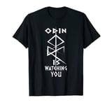 Norse Mythology Odin Is Watching You Rune Viking T-Shirt