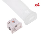 4X Motion Plus Adaptateur Qumox avec housse de protection pour NINTENDO Wii Remote Blanc