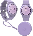 Montre Connectée Ronde Colorum Cw-300 - Montre Sport Homme Femme Avec Podometre - Smartwatch Etanche Ip68 - Montre Connectée Grande Autonomie - Montre Connectée Android Ios - Violet