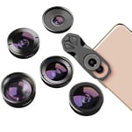 Apexel 4K HD 5-in-1 Camera Lens Kit