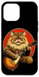 iPhone 12 Pro Max Cat playing guitar vintage old school Rock Fan cat Lover Case