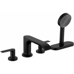 Hansgrohe - Vivenis - Mitigeur sur le bord de baignoire, installation 4 trous, Sbox, noir mat 75444670